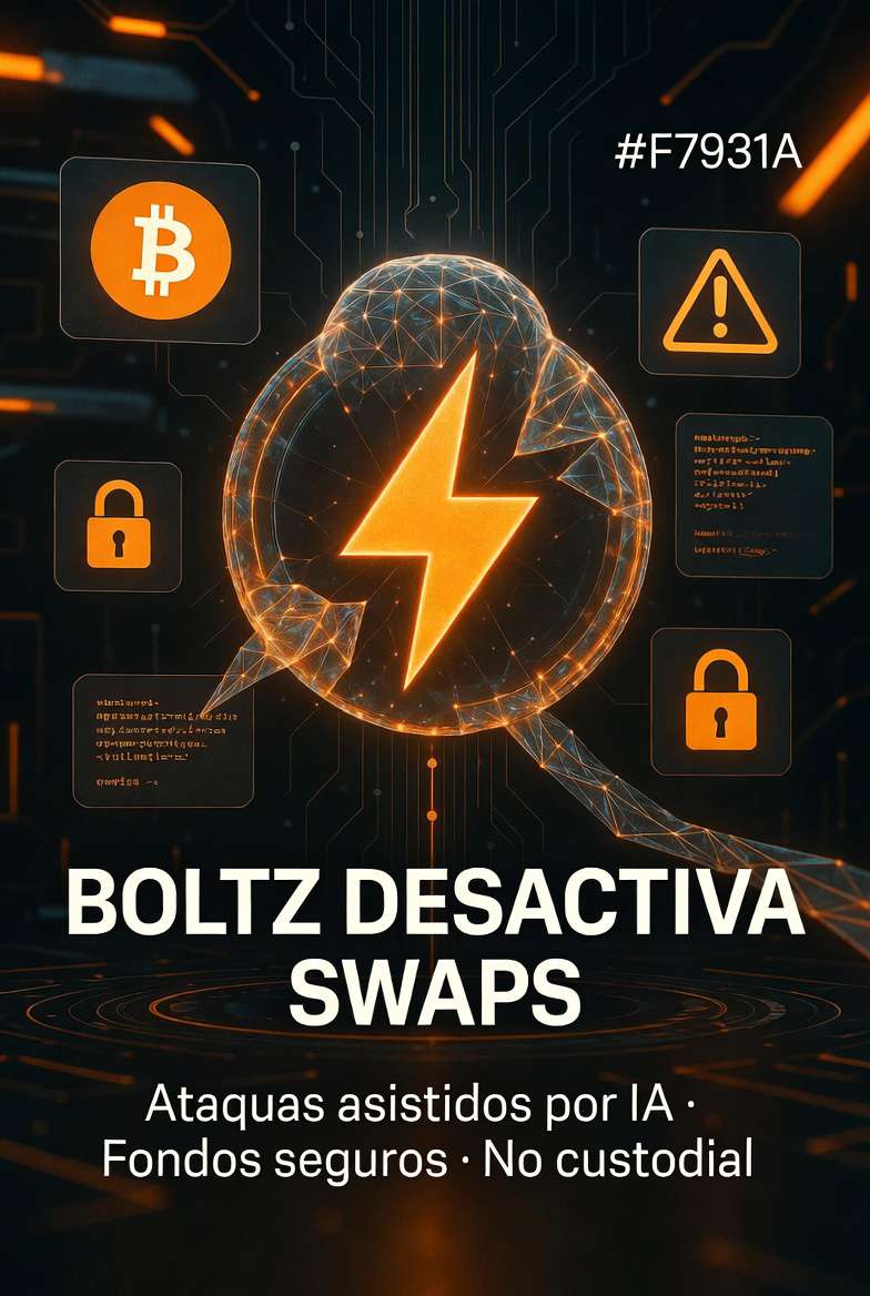 Boltz, uno de los mejores servicios de swaps no custodiales de Bitcoin, desactivó sus operaciones de forma preventiva ante ataques asistidos por IA.
✅ Fondos de usuarios siempre seguros
✅ Diseño 100% no custodial
✅ Decisión responsable
Te cuento todo lo que pasó en el artículo completo.
#Bitcoin #LightningNetwork #Boltz #Crypto