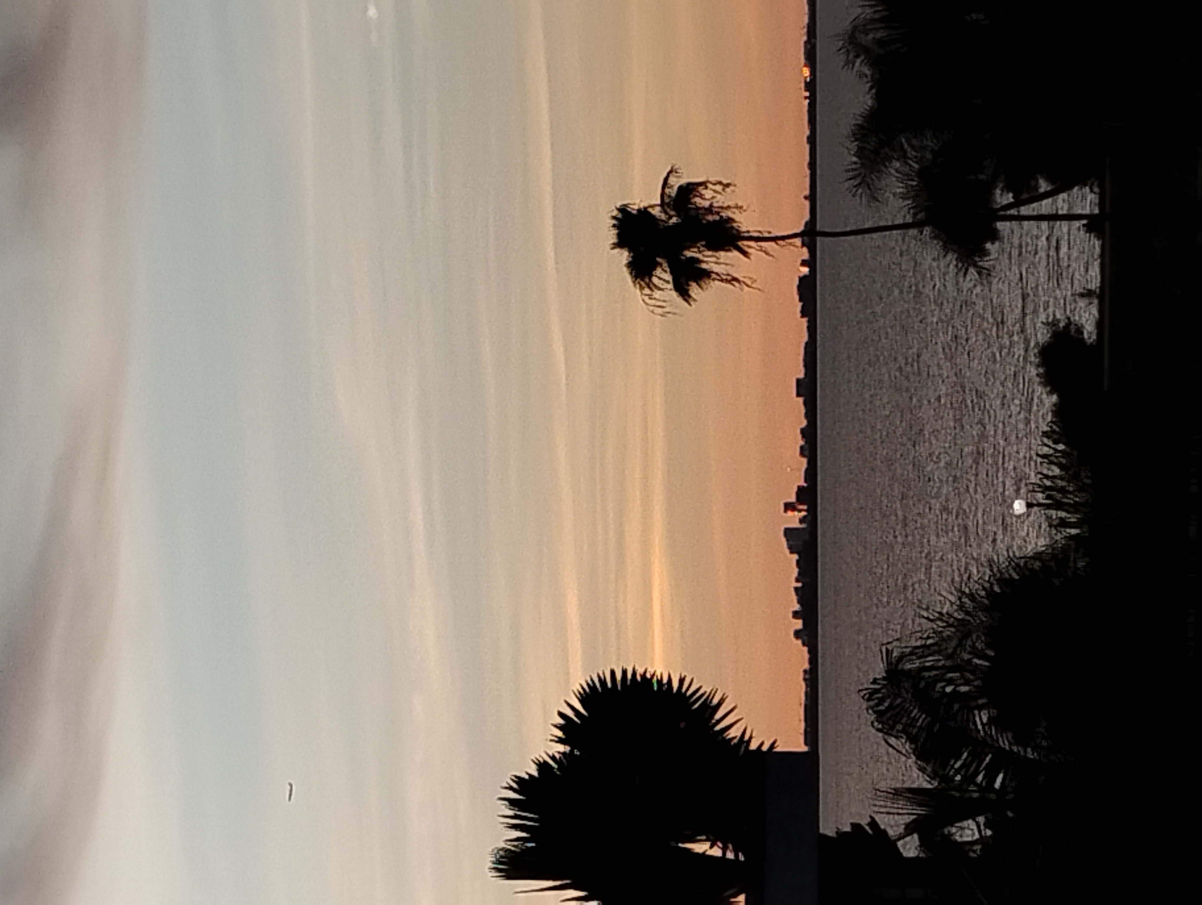 Sun rising over Tampa