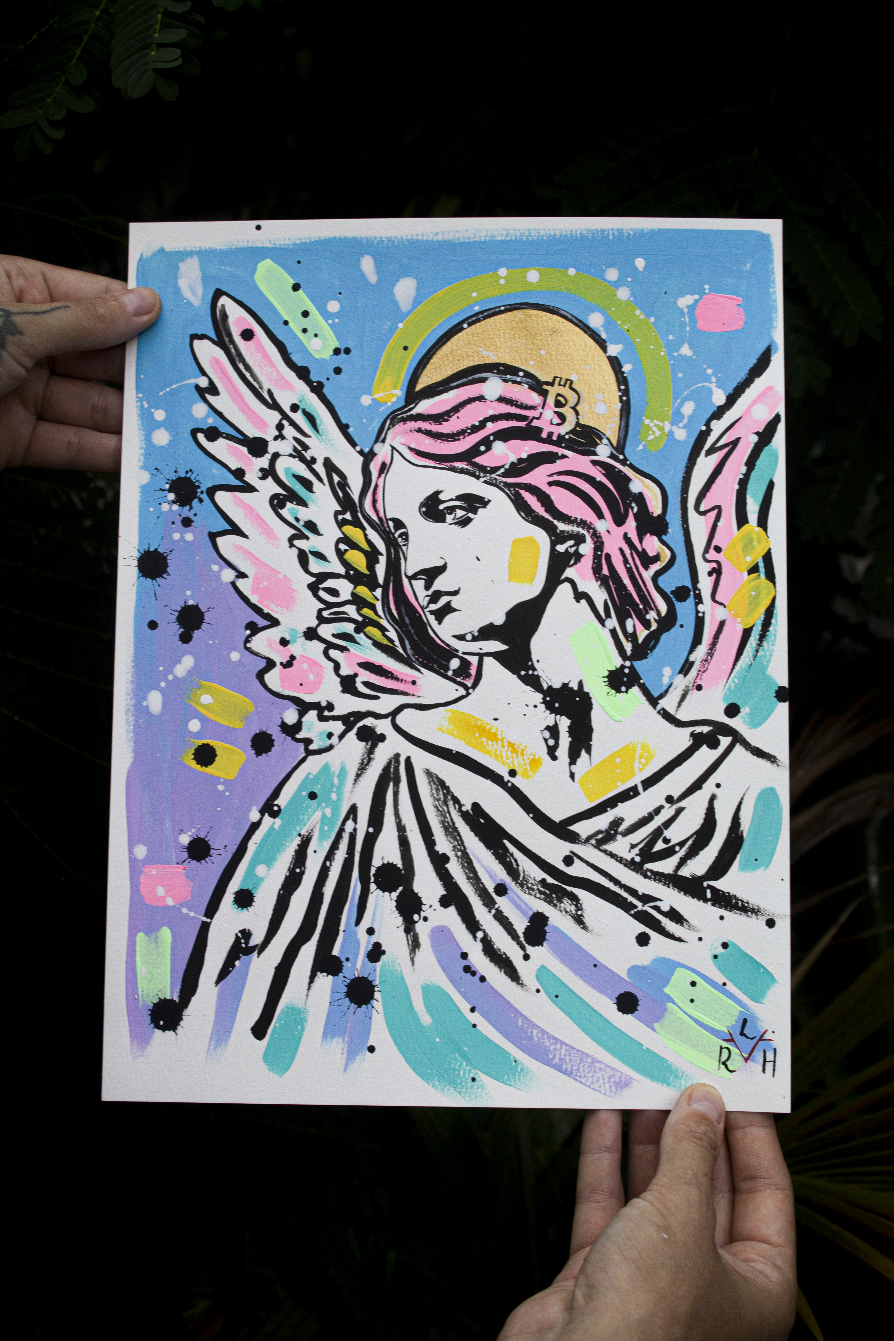 Bitcoin Angel — Sky Blue & Lilac — image 3