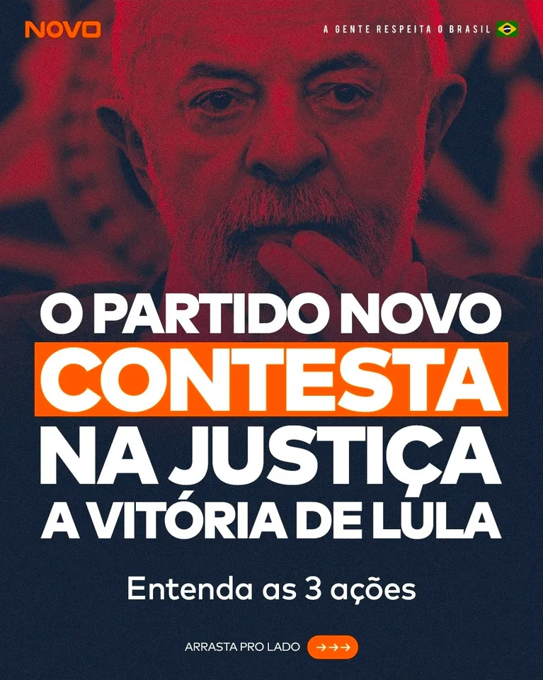 Novo pede cassação de Lula: Carnaval financiado com dinheiro público, mobilização sindical e R$ 100 bilhões sob suspeita