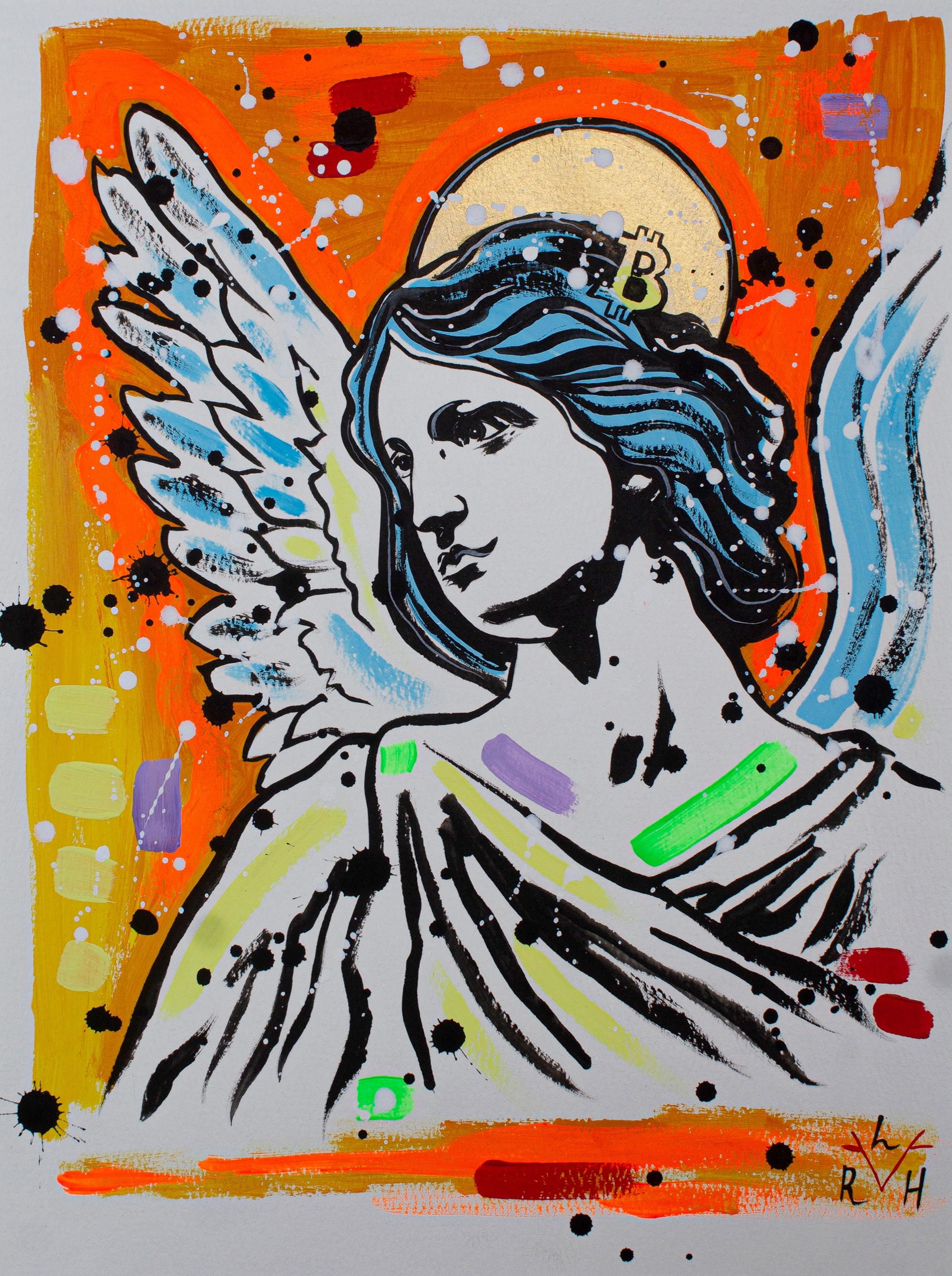 Bitcoin Angel — Orange & Yellow — image 2