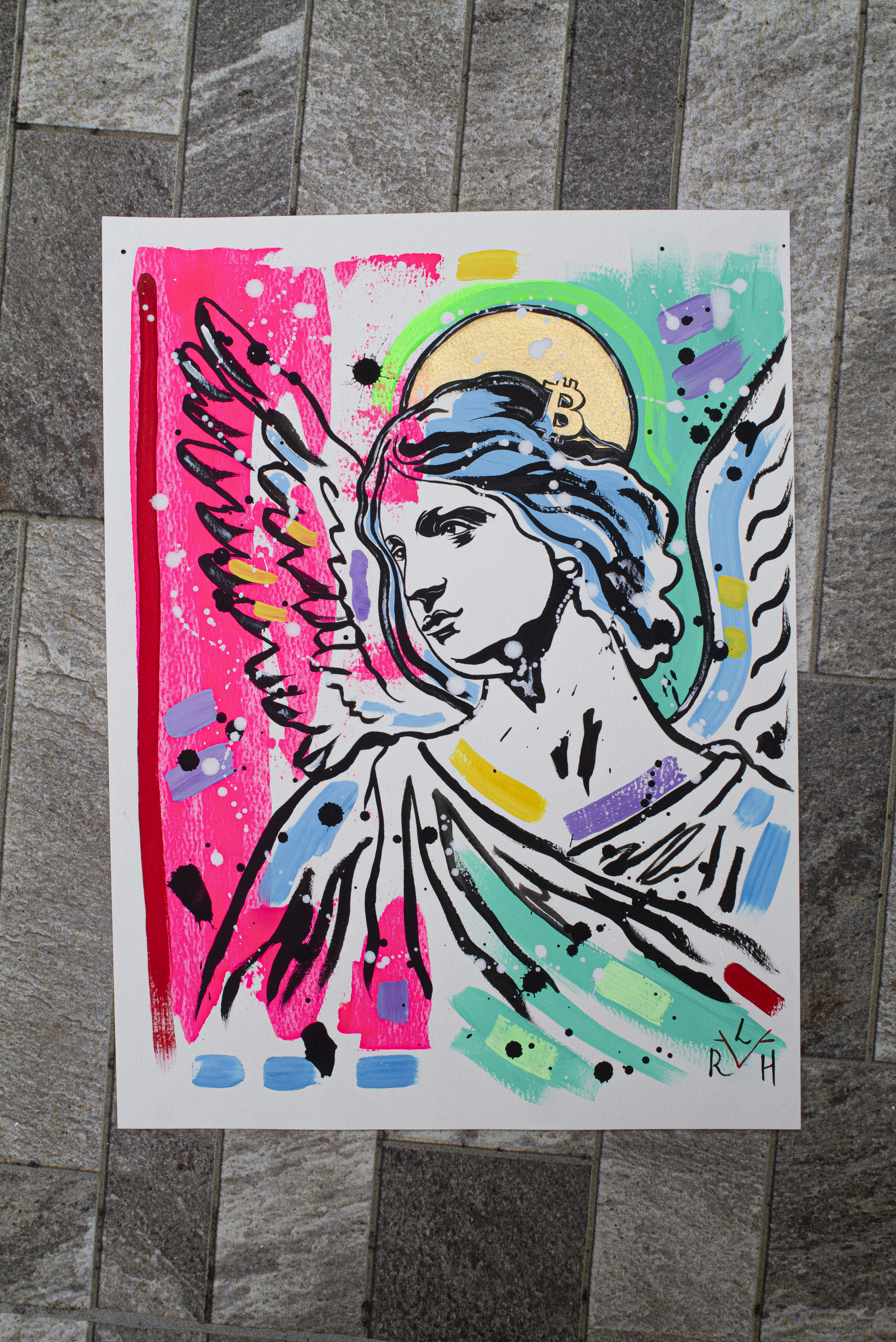 Bitcoin Angel — Pink & Turquoise — image 5