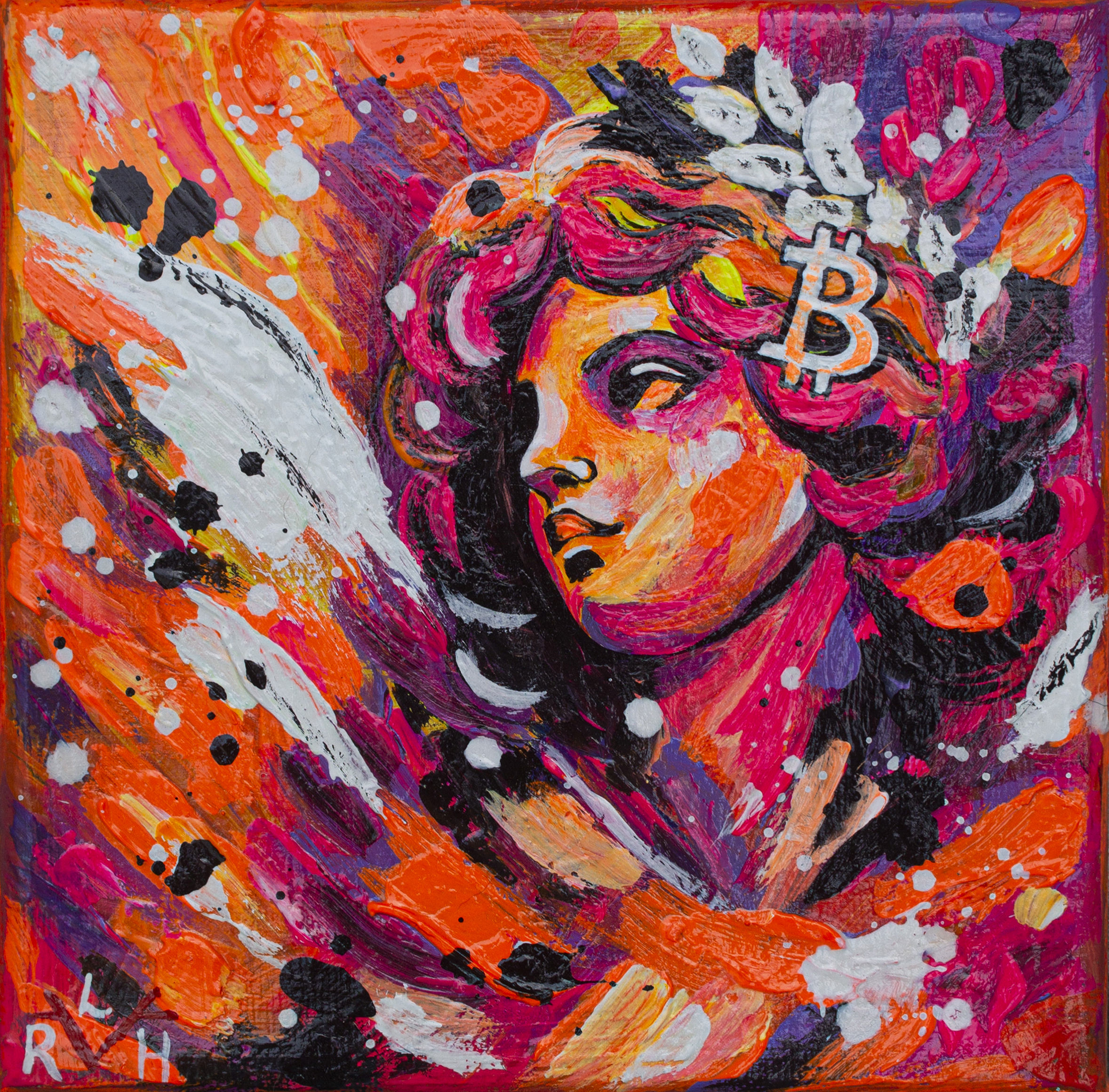 Guardian of Bitcoin- Original Mini Painting — image 2