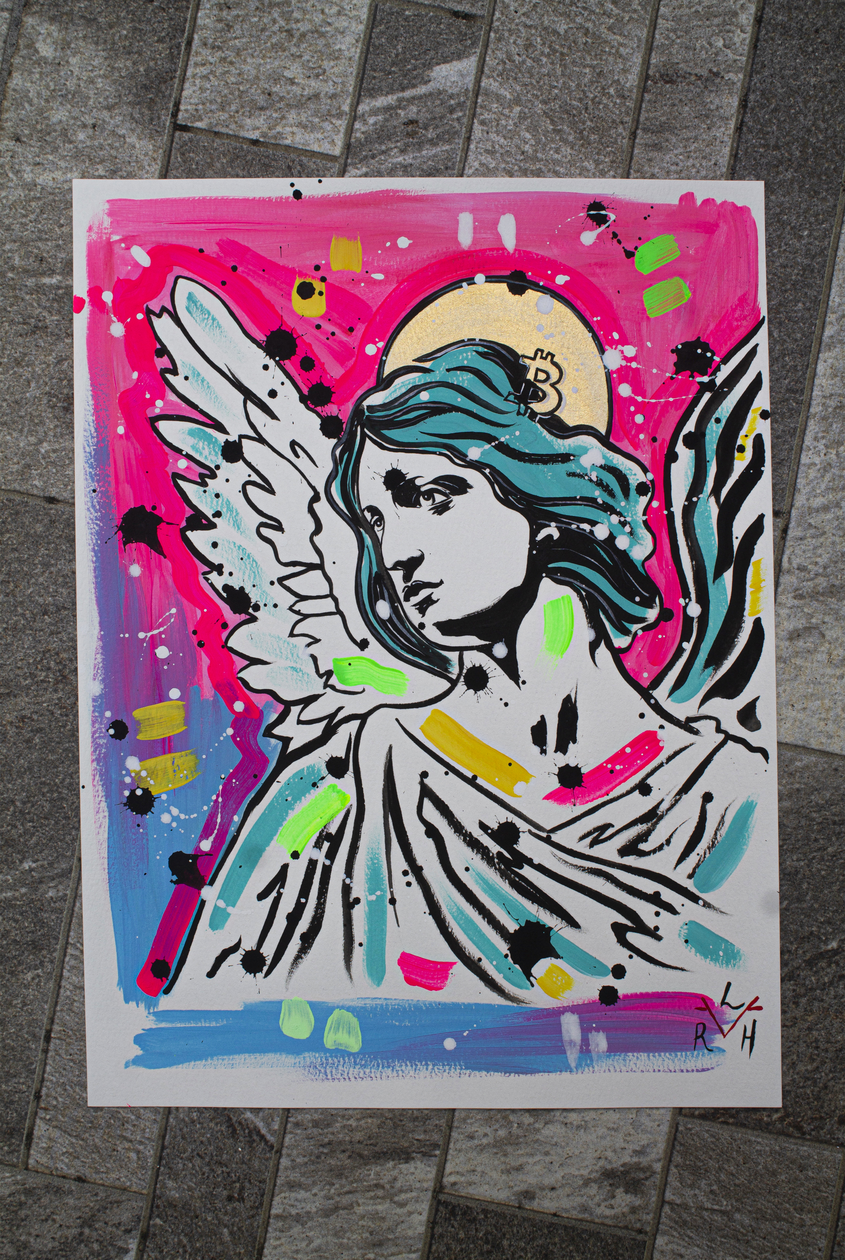 Bitcoin Angel — Sky Blue & Pink — image 5