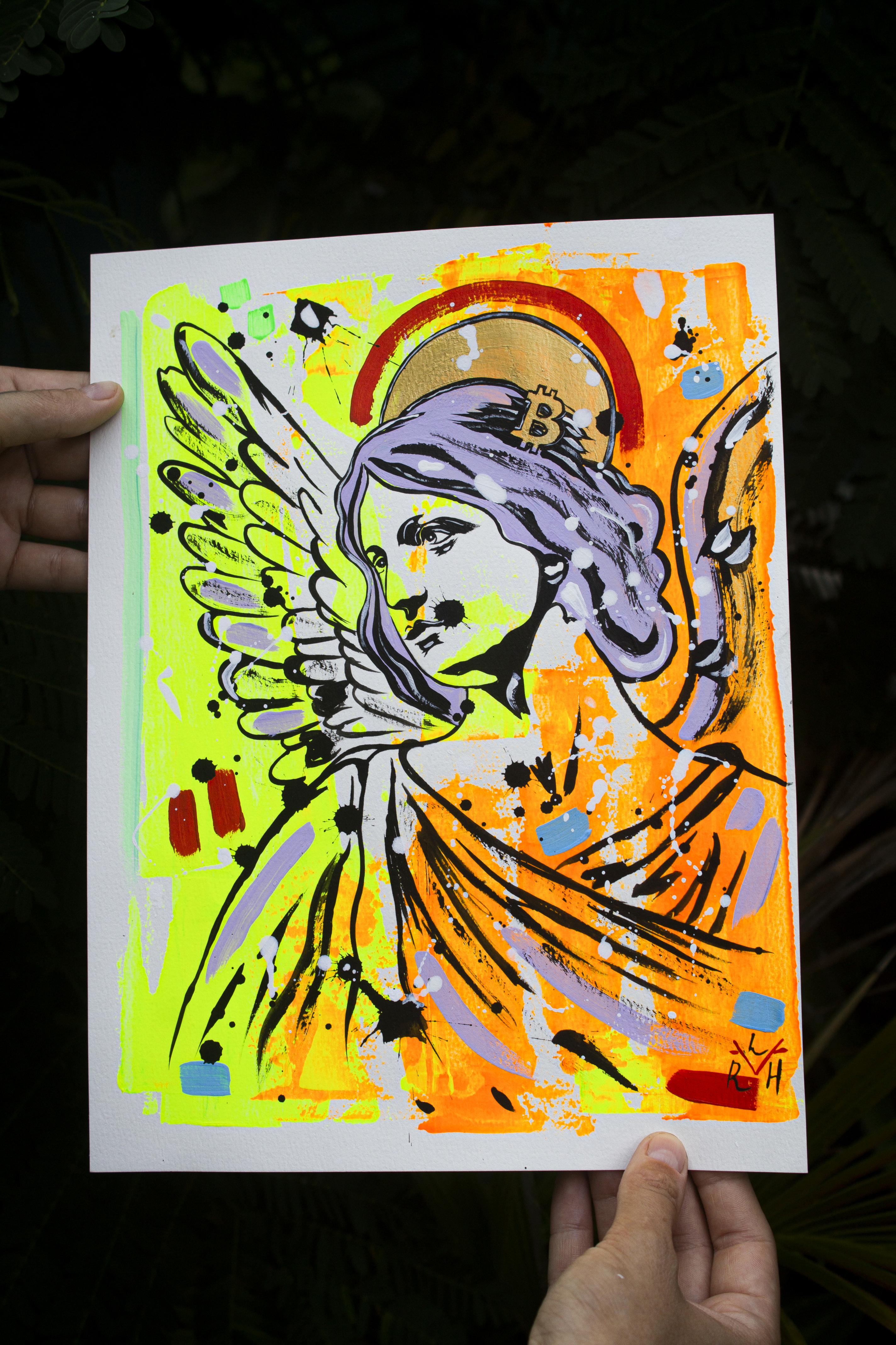 Bitcoin Angel — Orange & Lilac — image 3