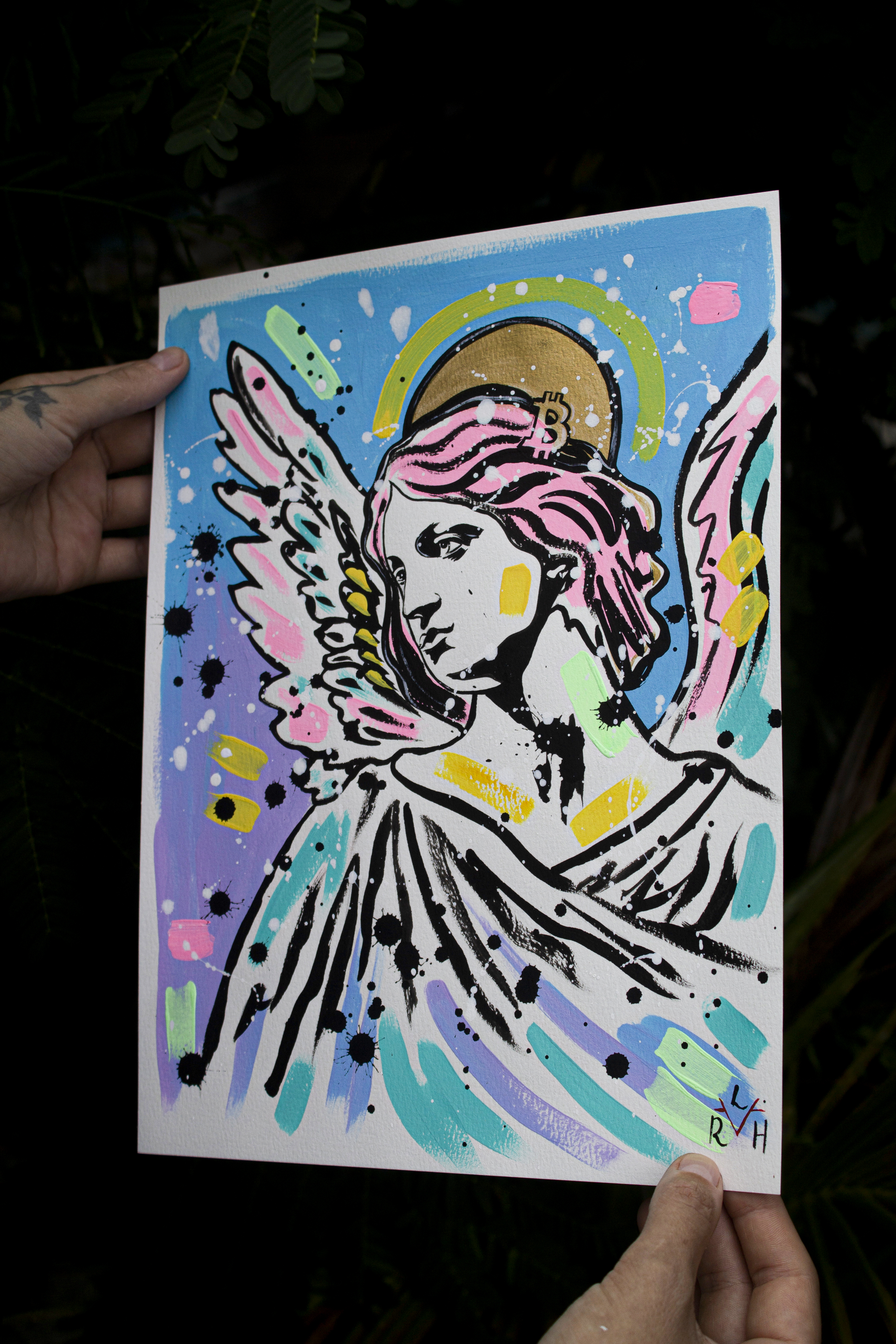 Bitcoin Angel — Sky Blue & Lilac — image 4