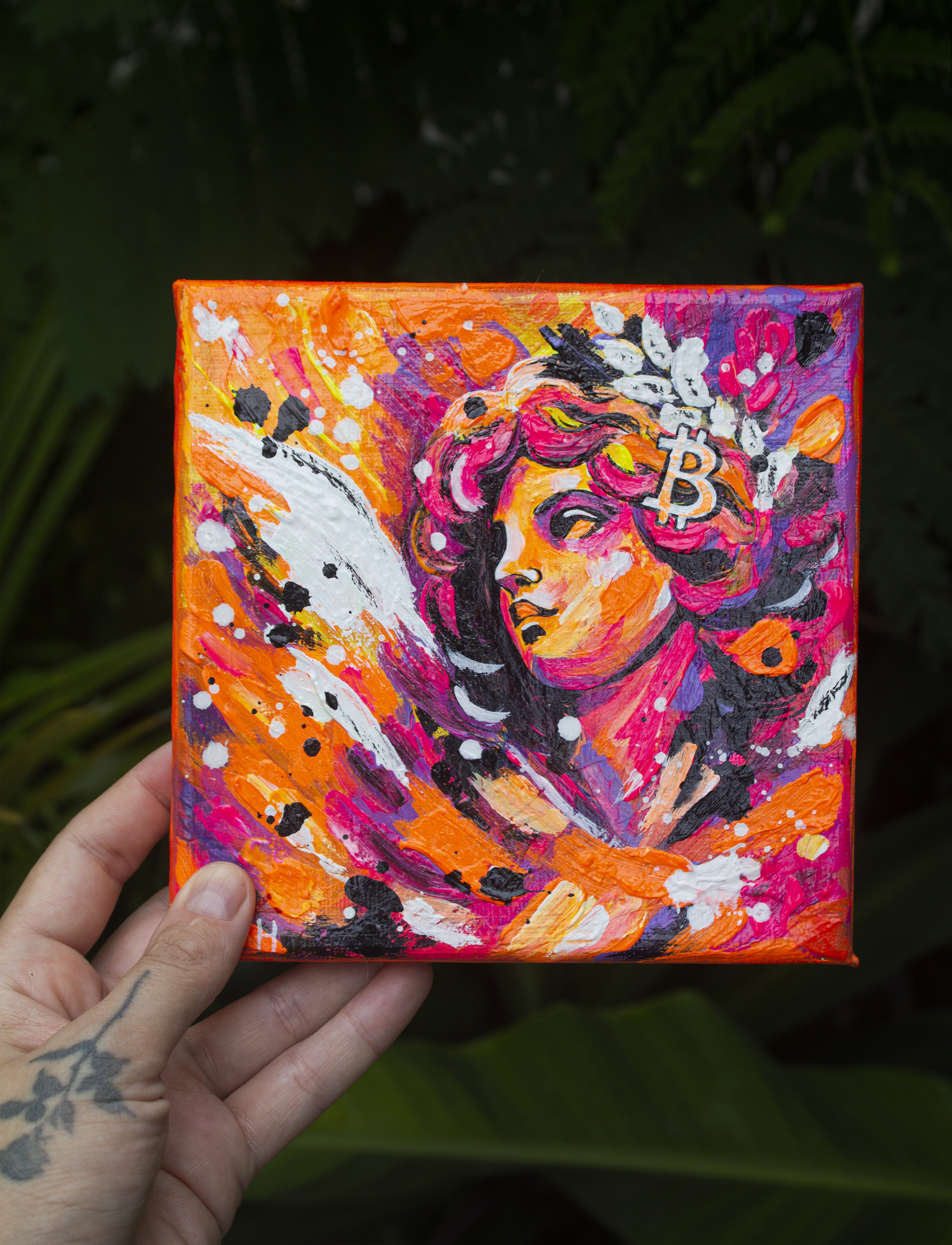 Guardian of Bitcoin- Original Mini Painting — image 5