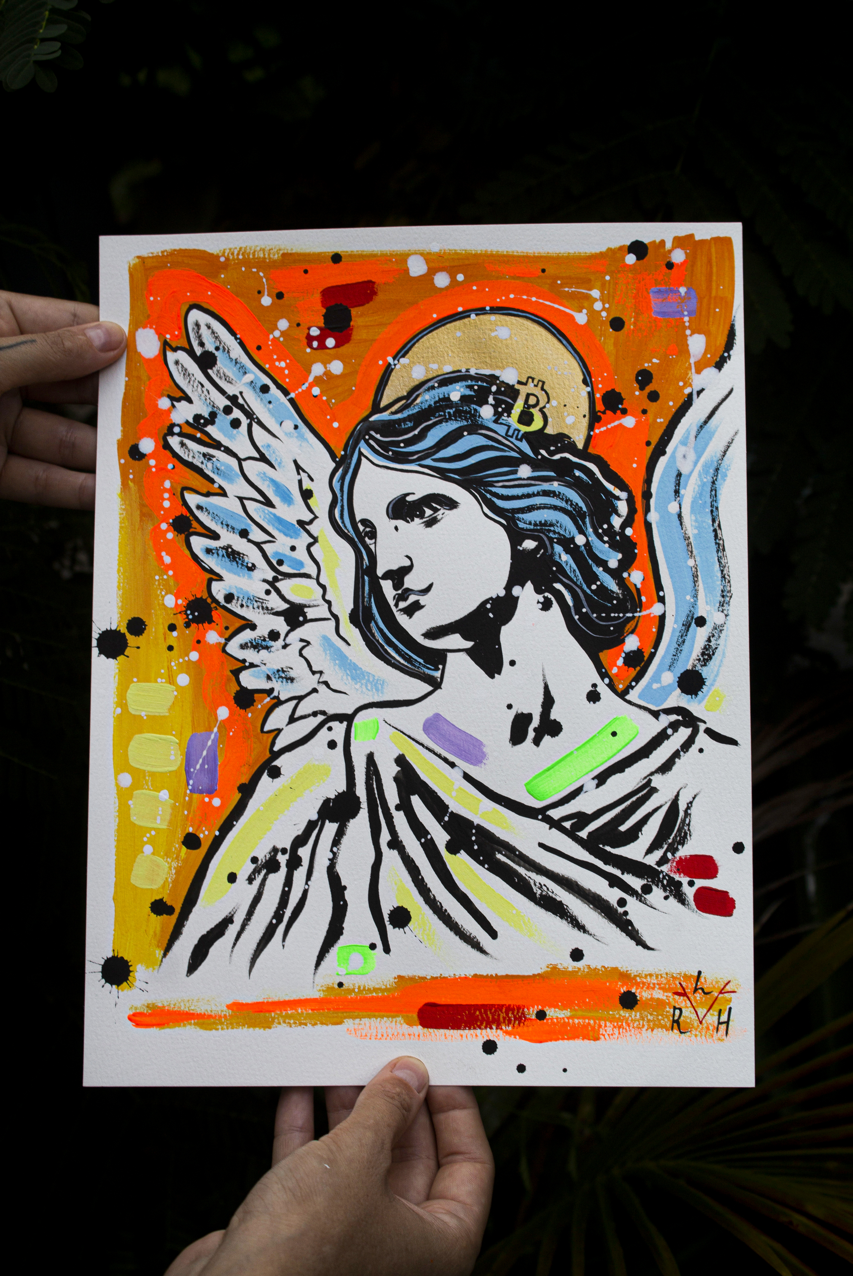 Bitcoin Angel — Orange & Yellow — image 3