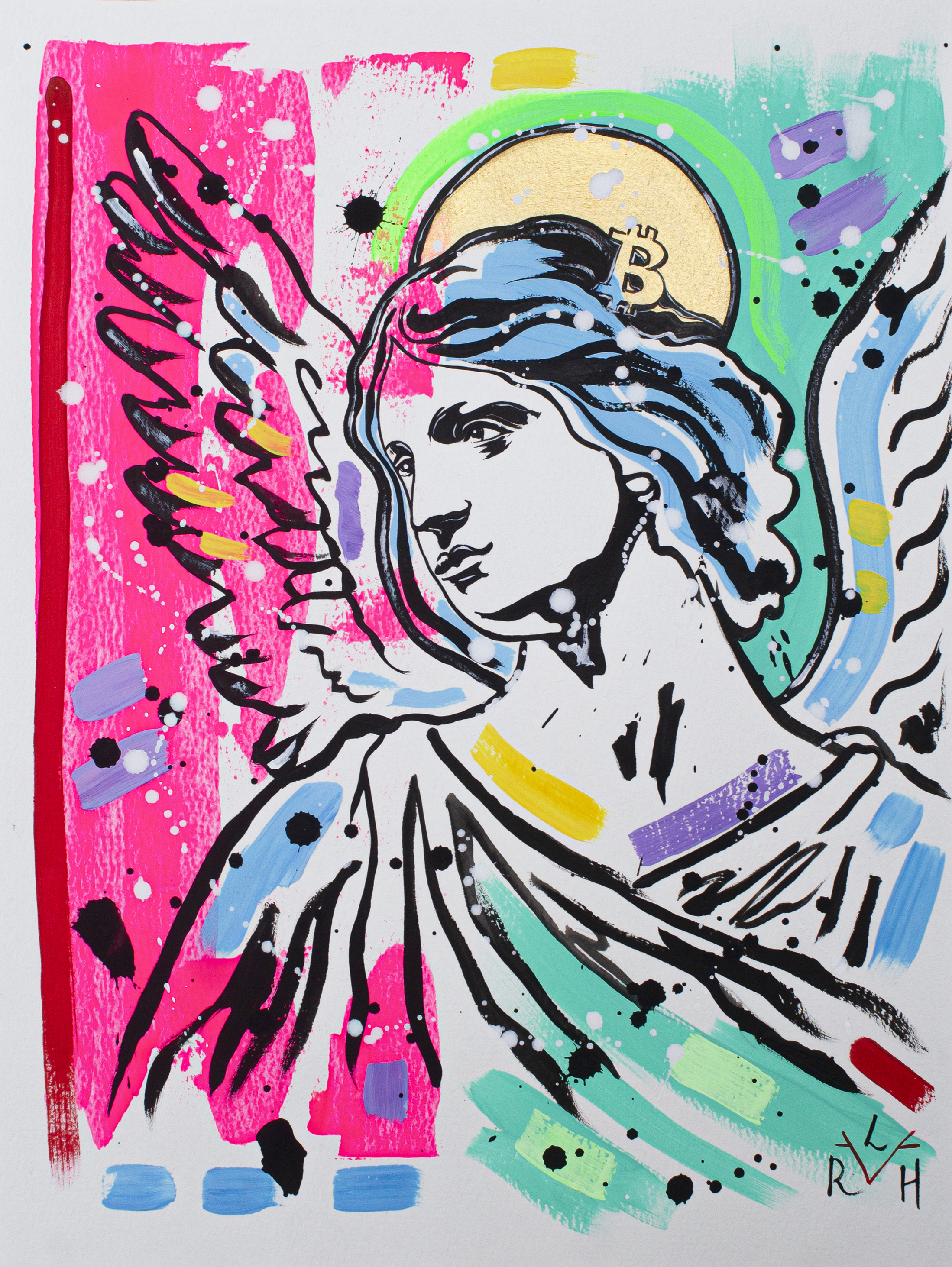 Bitcoin Angel — Pink & Turquoise — image 2