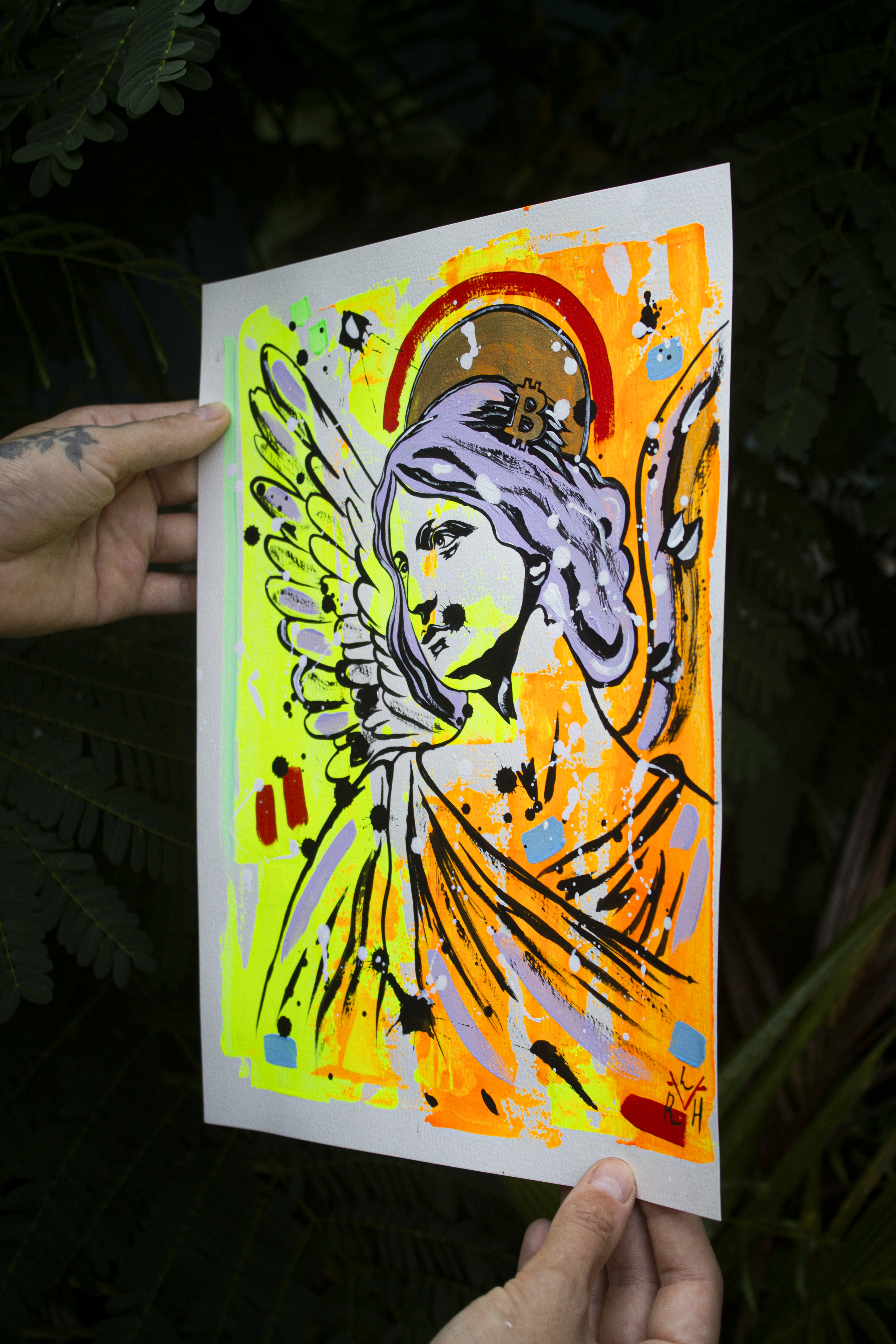 Bitcoin Angel — Orange & Lilac — image 4
