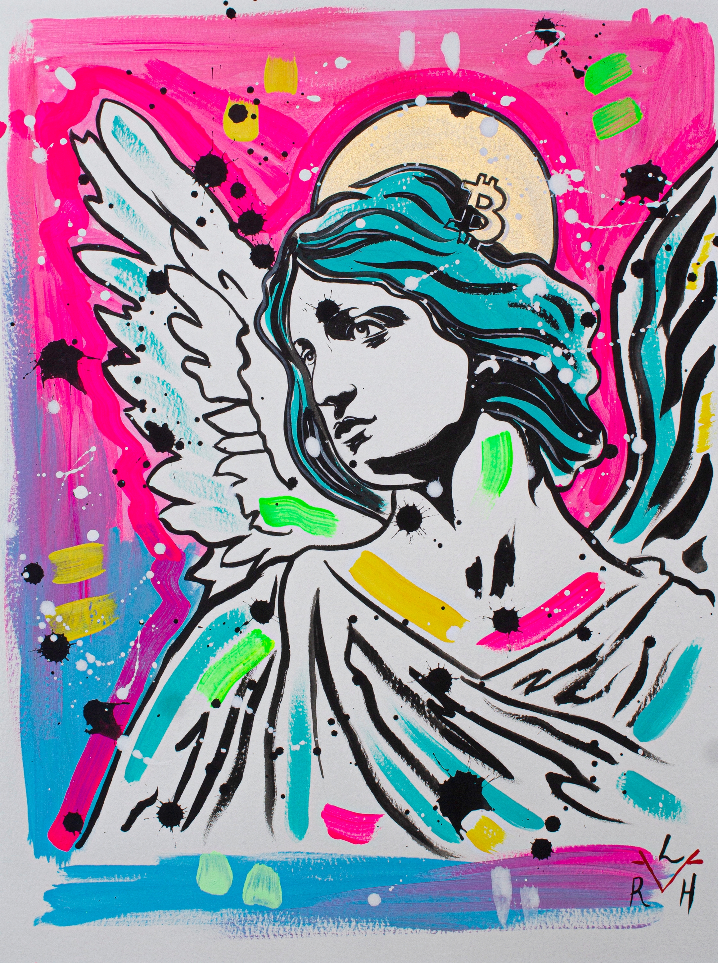 Bitcoin Angel — Sky Blue & Pink — image 2
