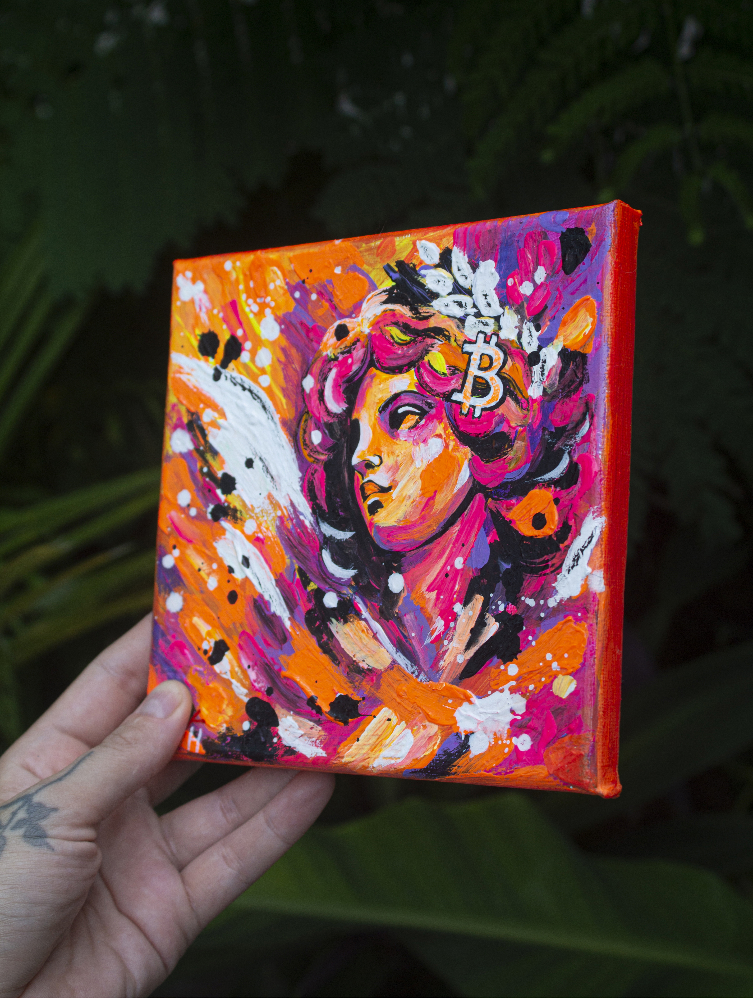 Guardian of Bitcoin- Original Mini Painting — image 4