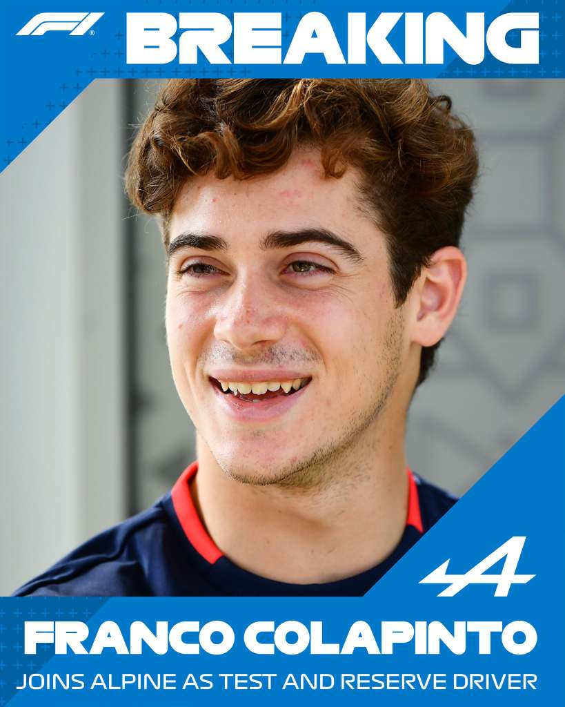 🏁 Franco Colapinto joins Alpine on a…